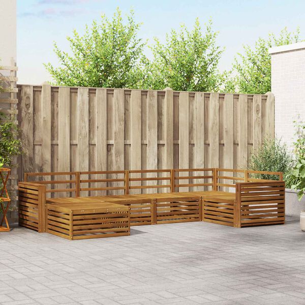 vidaXL Ensemble de canap&eacute;s d'ext&eacute;rieur 6 pcs Naturel