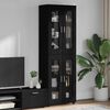 vidaXL Haut Armoire FLORIN Noir 60 x 35 x 182 cm Bois d'ing&eacute;nierie