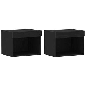 vidaXL Ensemble meuble TV 2 pcs Chêne noir 40 x 30 x 30 cm