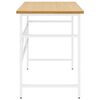vidaXL Bureau d'ordinateur Blanc/ch&ecirc;ne clair 105x55x72 cm MDF et m&eacute;tal