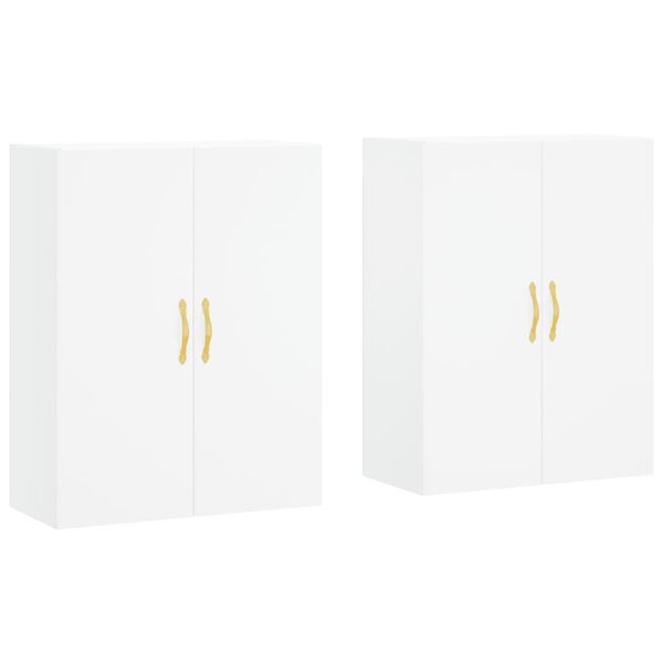 vidaXL Armoires murales 2 pcs blanc 69,5x34x90 cm