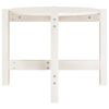 vidaXL Table basse Blanc Ø 62,5x45 cm Bois massif de pin