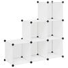 vidaXL Organisateur de rangement cube avec 6 compartiments Blanc