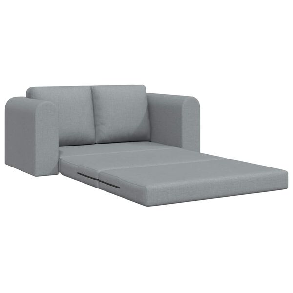 vidaXL Canap&eacute;-lit pliant Gris clair 148 x 71 x 83 cm tissu