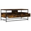 vidaXL Table basse ch&ecirc;ne fum&eacute; 100x51x45 cm bois d'ing&eacute;nierie