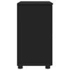 vidaXL Cabinet de salle de bain avec stockage Noir 61 x 35 x 64 cm