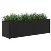 vidaXL Jardini&egrave;re avec 3 pots noir 105x30x32 cm r&eacute;sine tress&eacute;e