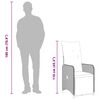 vidaXL Chaises inclinables de jardin lot de 2 et table résine tressée