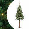 vidaXL Sapin de No&euml;l mince Vert 150 cm PVC et bois de pin massif