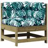 vidaXL Salon de jardin 7 pcs avec coussins bois de pin impr&eacute;gn&eacute;