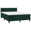 vidaXL Sommier &agrave; lattes de lit et matelas Vert fonc&eacute; 140x190cm Velours