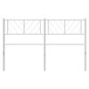 vidaXL T&ecirc;te de lit de remplacement m&eacute;tal blanc 140 cm