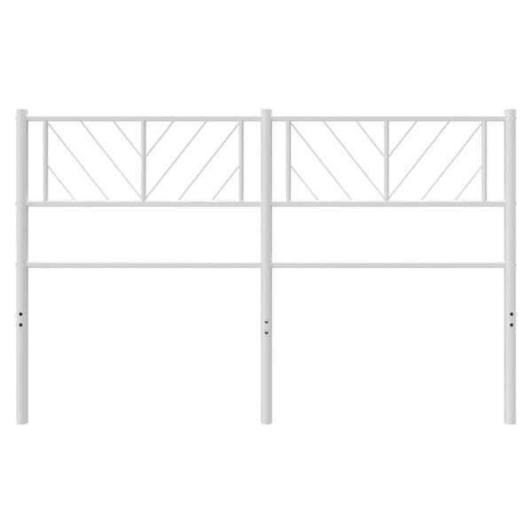 vidaXL T&ecirc;te de lit de remplacement m&eacute;tal blanc 140 cm