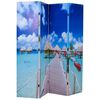 vidaXL Cloison de s&eacute;paration pliable 160 x 170 cm Plage
