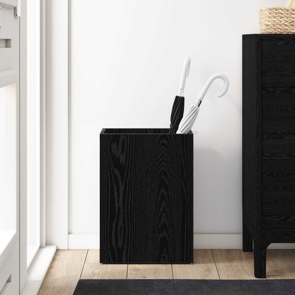 vidaXL Porte-parapluie Ch&ecirc;ne noir 40 x 20 x 55,5 cm Bois d'ing&eacute;nierie