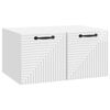 vidaXL Meuble TV mural Montage mural Blanc brillant 59,5 x 41 x 30 cm