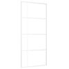 vidaXL Porte coulissante Verre ESG d&eacute;poli et aluminium 90x205 cm Blanc