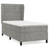 vidaXL Sommier &agrave; lattes de lit et matelas Gris clair 80x200 cm Velours