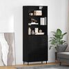 vidaXL Haut Armoire avec tiroir Ch&ecirc;ne noir 69,5 x 34 x 180 cm