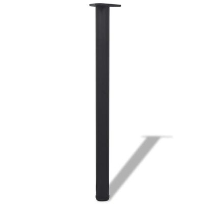 vidaXL 4 pieds de table réglables en hauteur 870 mm Noir
