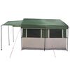 vidaXL Tente familiale avec toit Vert et blanc 324 x 255 x 230 cm