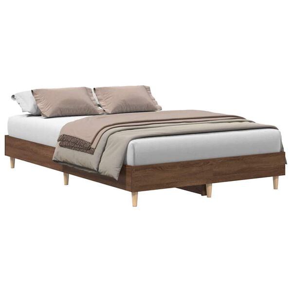 vidaXL Cadre de lit sans matelas ch&ecirc;ne marron 120x200 cm