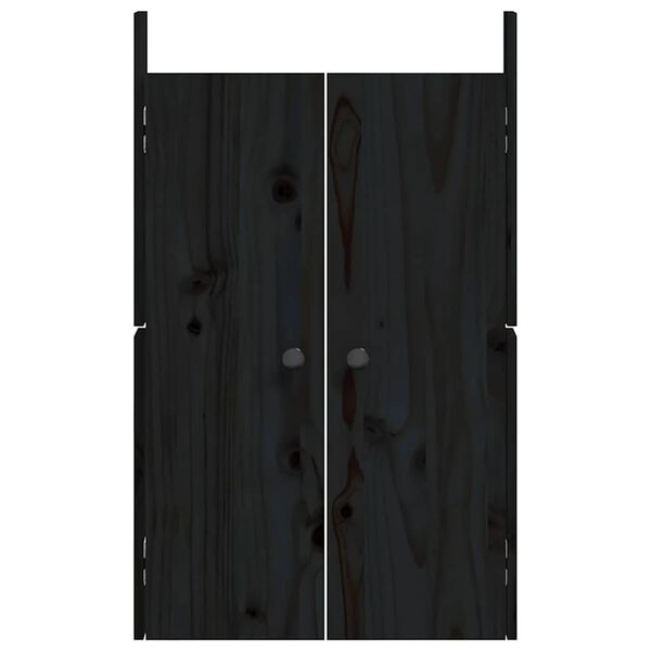 vidaXL Portes de cuisine d'ext&eacute;rieur MEPPEL noir 50x9x82cm bois de pin massif