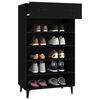 vidaXL Armoire à chaussures Noir 60x35x105 cm Bois d'ingénierie