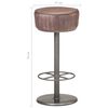 vidaXL Tabouret de bar Marron Cuir v&eacute;ritable