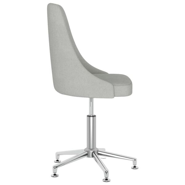 vidaXL Chaise pivotante de bureau Gris clair Tissu