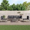 vidaXL Salon de jardin 6 pcs avec coussins anthracite résine tressée