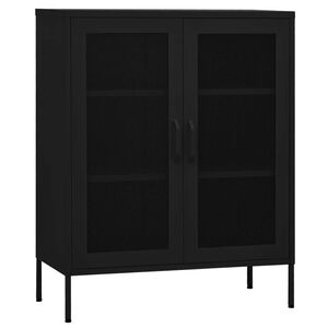 vidaXL Armoire de rangement Noir 80x35x101,5 cm Acier