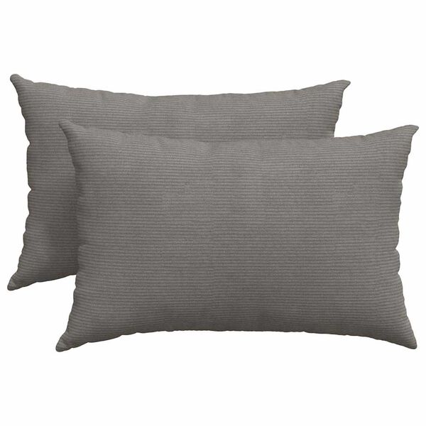 vidaXL Coussins de canapé 2 pcs Gris clair 60 x 40 cm