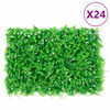  vidaXL Clôture feuilles de fougère artificielles 24 pcs vert 40x60 cm