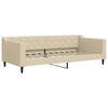 vidaXL Lit de repos sans matelas cr&egrave;me 90x200 cm tissu