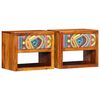 vidaXL Cabinet de chevet avec tiroir 2 pcs Marron 40 x 35 x 35 cm