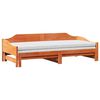 vidaXL Lit de jour et lit gigogne sans matelas 90x200 cm bois massif