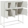 vidaXL Buffet blanc 100,5x39x107 cm acier