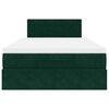 vidaXL Cadre de lit ottoman avec matelas vert fonc&eacute; 120x200 cm velours