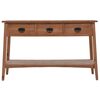 vidaXL Table console bois de sapin massif 126 x 40 x 77,5 cm Marron