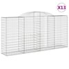 vidaXL Paniers &agrave; gabions arqu&eacute;s 13 pcs 300x50x140/160 cm fer galvanis&eacute;