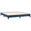 vidaXL Cadre de lit sans matelas bleu fonc&eacute; 160x200 cm velours