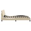 vidaXL Cadre de lit sans matelas Hanko cr&egrave;me 140x190 cm tissu