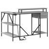 vidaXL Bureau Gris Sonoma 120 x 79 x 86,5 cm Bois d'ing&eacute;nierie