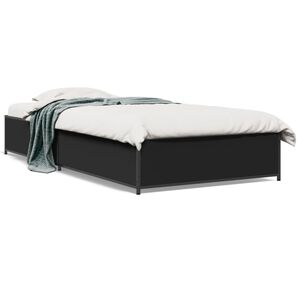 vidaXL Cadre de lit sans matelas noir 100x200 cm