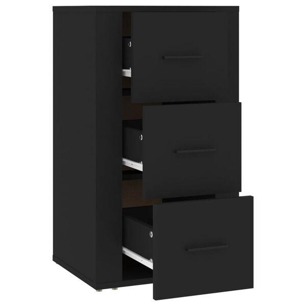 vidaXL Buffet Noir 40x33x70 cm Bois d'ing&eacute;nierie
