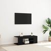 vidaXL Meuble TV Ch&ecirc;ne noir 90 x 39 x 30 cm Bois d'ing&eacute;nierie