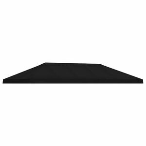 vidaXL Housse de canop&eacute;e de gazebo 6 x 3 m Noir Polyester 190