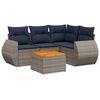 vidaXL Ensemble de canap&eacute; de jardin 5 pcs avec coussins gris r&eacute;sine tress&eacute;e