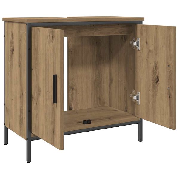 vidaXL Armoire lavabo chêne artisanal 60x30x60 cm bois d'ingénierie